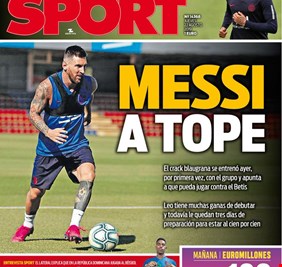 قمة ميسي والرهان الأبيض على أغلفة صحف إسبانيا