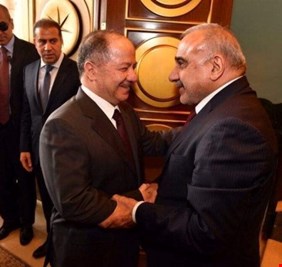 عبد المهدي يواصل انحيازه للبرزاني، ويسلمه مقر البارتي في كركوك استعداداً لتسليم المحافظة برمتها للاكراد