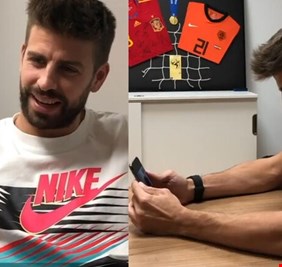 بالفيديو.. بيكيه ينشر رقم هاتفه ويستقبل الآلاف من الرسائل خلال دقائق