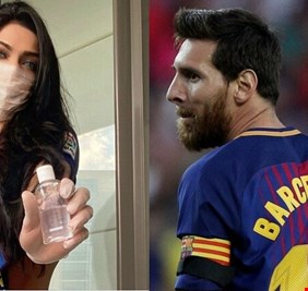 عارضة أزياء برازيلية شهيرة تبيع قمصان ميسي لمساعدة المحتاجين