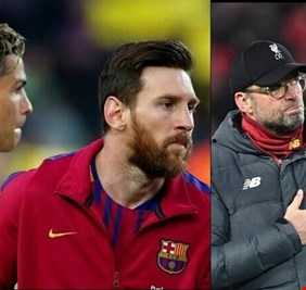 مدرب ليفربول يفاضل بين ميسي ورونالدو