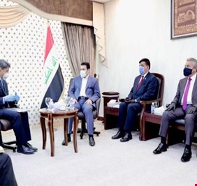 قاسم الأعرجي يناقش موضوع إنسحاب القوات الأمريكية مع القائم بالاعمال الامريكي وقائد قوات التحالف الدولي