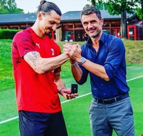 ميلان يكرم إبراهيموفيتش على مئويته