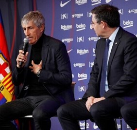 رئيس برشلونة يعلن إقالة سيتين ووسائل إعلام تكشف هوية المدرب الجديد