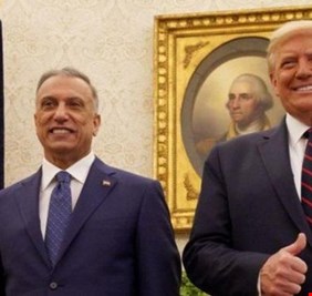 جريدة الأخبار اللبنانية : بعد لقائه مع الكاظمي، ترامب ينجح في نقل العراق الى المعسكر الامريكي !