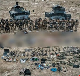 أبطال مكافحة الإرهاب يهدمون الأنفاق والكهوف على رؤوس مجرمي داعش في جنوب الموصل ويقتلون (الوالي) ومساعديه !