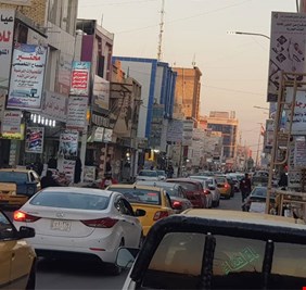 صور ساحة الحبوبي في مساء هذا اليوم الأثنين، حيث الهدوء يخيم على الساحة
