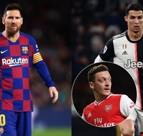 رد مثير لأوزيل حول الأفضل بين رونالدو وميسي