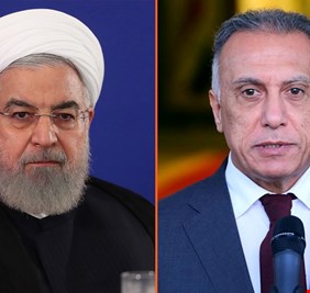 الرئيس الإيراني روحاني يبارك للكاظمي زيارة البابا للعراق، ويشيد بجهوده في إنجاح الزيارة