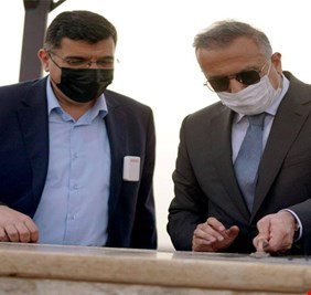 في يوم البصرة السعيد .. الكاظمي يضع حجر الأساس  لمشروع الماء الإنبوبي