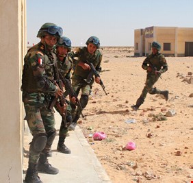 الجيش المصري يستعد قتاليا بالذخيرة الحية