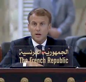 ماكرون: عقد المؤتمر في بغداد بمثابة النصر للعراق والانتخابات المقبلة ستكون مرحلة جديدة