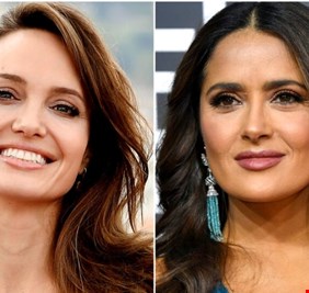 سلمى حايك تتعرض لمقلب من النجمة أنجلينا جولي