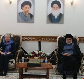 أول تعليق من التيار حول زيارة بلاسخارت للصدر : المبعوثة تحمل مقترحات عدة للخروج من الازمة