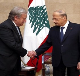 غوتيريش في لبنان: معي رسالة واحدة بسيطة
