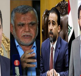 مصدر يكشف عن اجتماع رباعي بين الحلبوسي والبارزاني والعذاري والعامري قد ينهي الأزمة السياسية