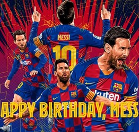 احتفال استثنائي لبرشلونة بعيد ميلاد ميسي