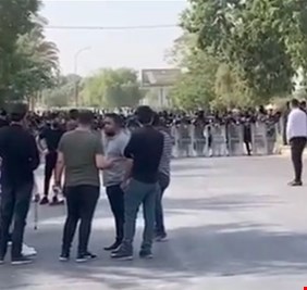 بالفيديو.. متظاهرو الاطار التنسيقي يهتفون وسط بغداد