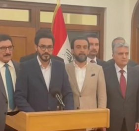 بعد فشل او افشال جلسة الحوار الوطني الذي ترعاه الحكومة..هل عاد تحالف انقاذ وطن للحياة بين الصدر والبارزاني والحلبوسي؟