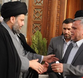 مصادر مقربة من الصدر توضح حقيقة استقباله هادي العامري مع وفد سني وكردي