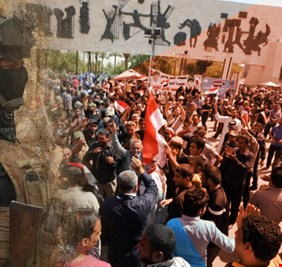 تظاهرات تشرين تنتهي بانسحاب اجباري وبيان رافض لحكومة الاطار التنسيقي