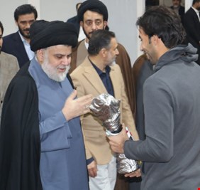 مقتدى الصدر مخاطبا لاعبي المنتخب الوطني :لا تتاثروا بالاجواء السياسية ونريدكم ان تصلوا الى كأس العالم