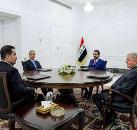 رؤساء السلطات في العراق يلتئمون في مقر السوداني.. وأزمة الدولار حديثهم المشترك