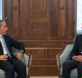 رئيس مجلس القضاء الأعلى يلتقي الرئيس السوري بشار الأسد و يدعو لرفع التعاون المشترك