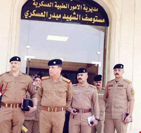 العلاق يجري زيارة مفاجئة للمستوصف العسكري