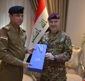 العلاق يستقبل قائد بعثة التدريب في حلف الناتو