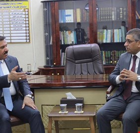 وزير الداخلية يلتقي رئيس محكمة استئناف محافظة كربلاء المقدسة وعدداً من القضاة