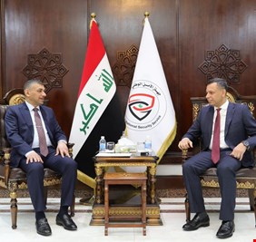 رئيس هيئة النزاهة القاضي حيدر حنون يتفق على توأمة العمل مع جهاز الأمن الوطني