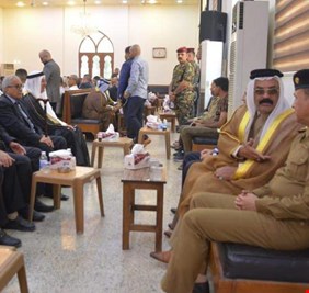 العلاق يشارك في مجلس عزاء احد ضباط الجيش العراقي