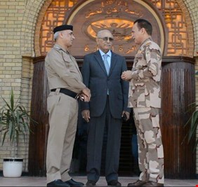 الفريق الركن سعد مزهر العلاق يستقبل المستشار العسكري لرئيس الجمهورية