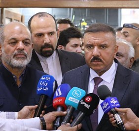 وزير الداخلية يعقد مؤتمراً صحفياً مشتركاً مع نظيره الإيراني في منفذ زرباطية ويؤكد على ضبط الحدود الدولية والاستعداد الأمثل لاستقبال زائري الأربعينية