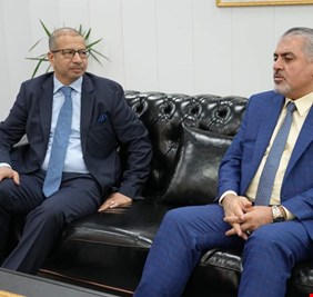 بينهم رئيس مجلس النواب السابق.. البهادلي يستقبل عدد من الشخصيات الحكومية و ممثلي الشركات الدولية