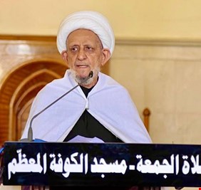 خطيب جمعة الكوفة يدعو لعدم الوقوف للتفرج على الصدر