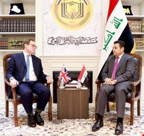 الأعرجي يستقبل وزير الدولة لشؤون الأمن البريطاني
