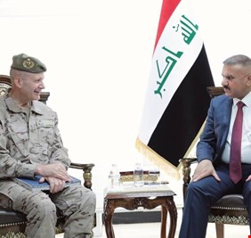 وزير الداخلية يلتقي قائد حلف الناتو في العراق والقائم بالأعمال المؤقت لسفارة جمهورية النمسا