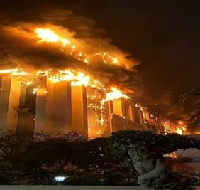 اندلاع حريق هائل بمديرية أمن ‎الإسماعيلية بالقاهرة وإصابة 21 شخصاً