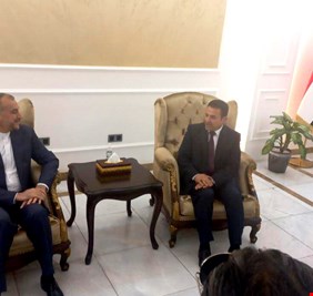 الأعرجي يستقبل وزير الخارجية الإيراني