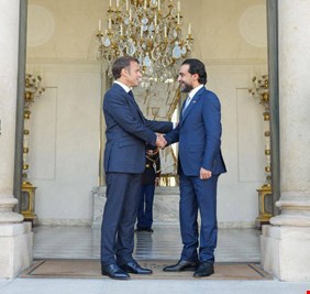 الحلبوسي يلتقي الرئيس الفرنسي ايمانويل ماكرون