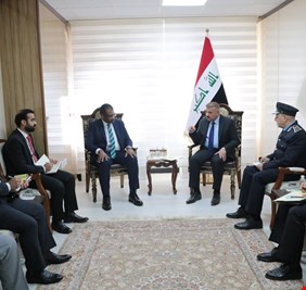 وزير الداخلية يستقبل كبير منسقي البرامج ورئيس مكتب الأمم المتحدة المعني بالمخدرات والجريمة في العراق