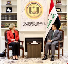 الأعرجي يستقبل السفيرة الأسترالية في بغداد بمناسبة انتهاء مهام عملها