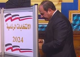 السيسي يدلي بصوته في الانتخابات الرئاسية المصرية