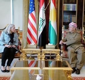 السفيرة الأمريكية  تؤكد لبارزاني تضامن امريكا مع أربيل ضد هجمات إيران