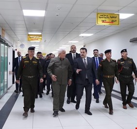 السوداني يتفقد مستشفى الحسين العسكري و العلاق باستقباله