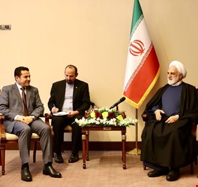 الأعرجي يلتقي رئيس السلطة القضائية الإيرانية في  بغداد