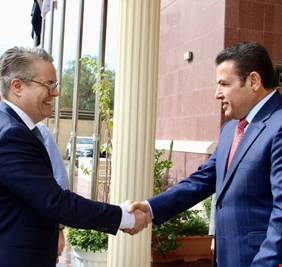 الأعرجي يستقبل وزير الدولة للشؤون السياسية الألماني