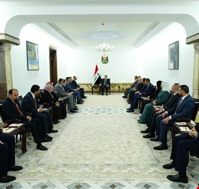 السوداني يستقبل الكربولي و الدليمي و يبحث معهم أوضاع الأنبار